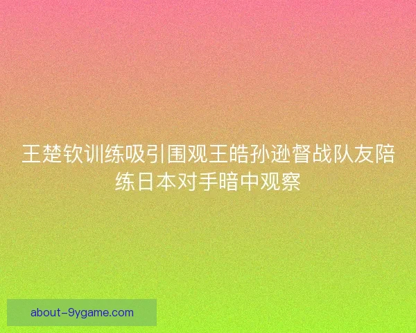 王楚钦训练吸引围观王皓孙逊督战队友陪练日本对手暗中观察